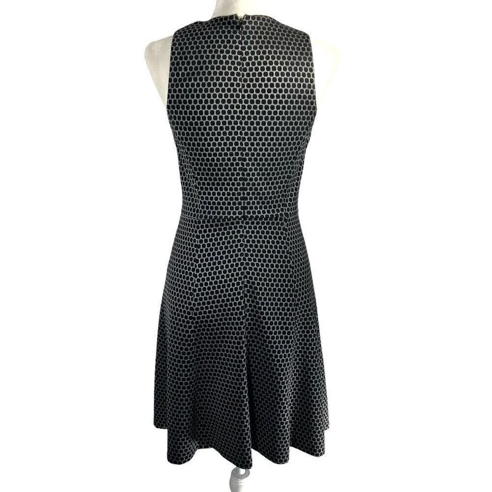 Theory Silverā& Black Small Trekana Circuit Fit and Flare Dress Sizeā4 - Picture 7 of 12